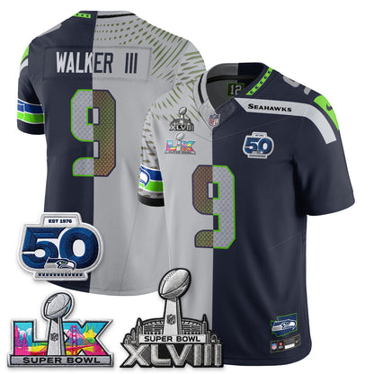 Seattle Seahawks SB LX Champs Split Edition Vapor Jersey - Stitch