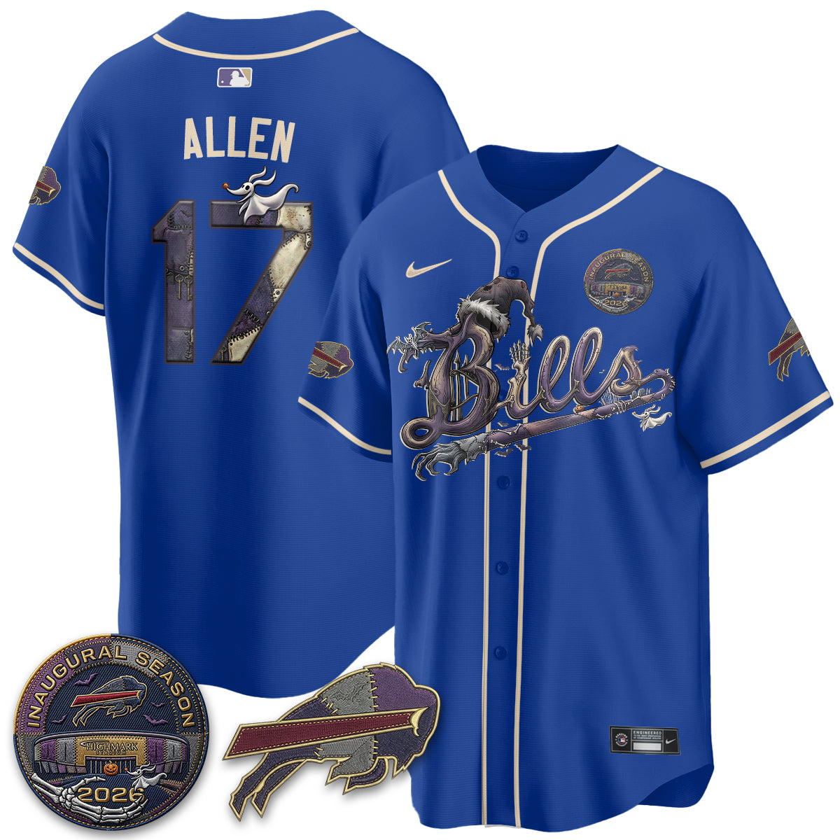 BUF 2026 Nightmare Edition Vapor Baseball Jersey - Stitched