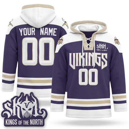 MIN 2026 Rivalries Fleece-Lined Custom Hockey Hoodie - Stitched