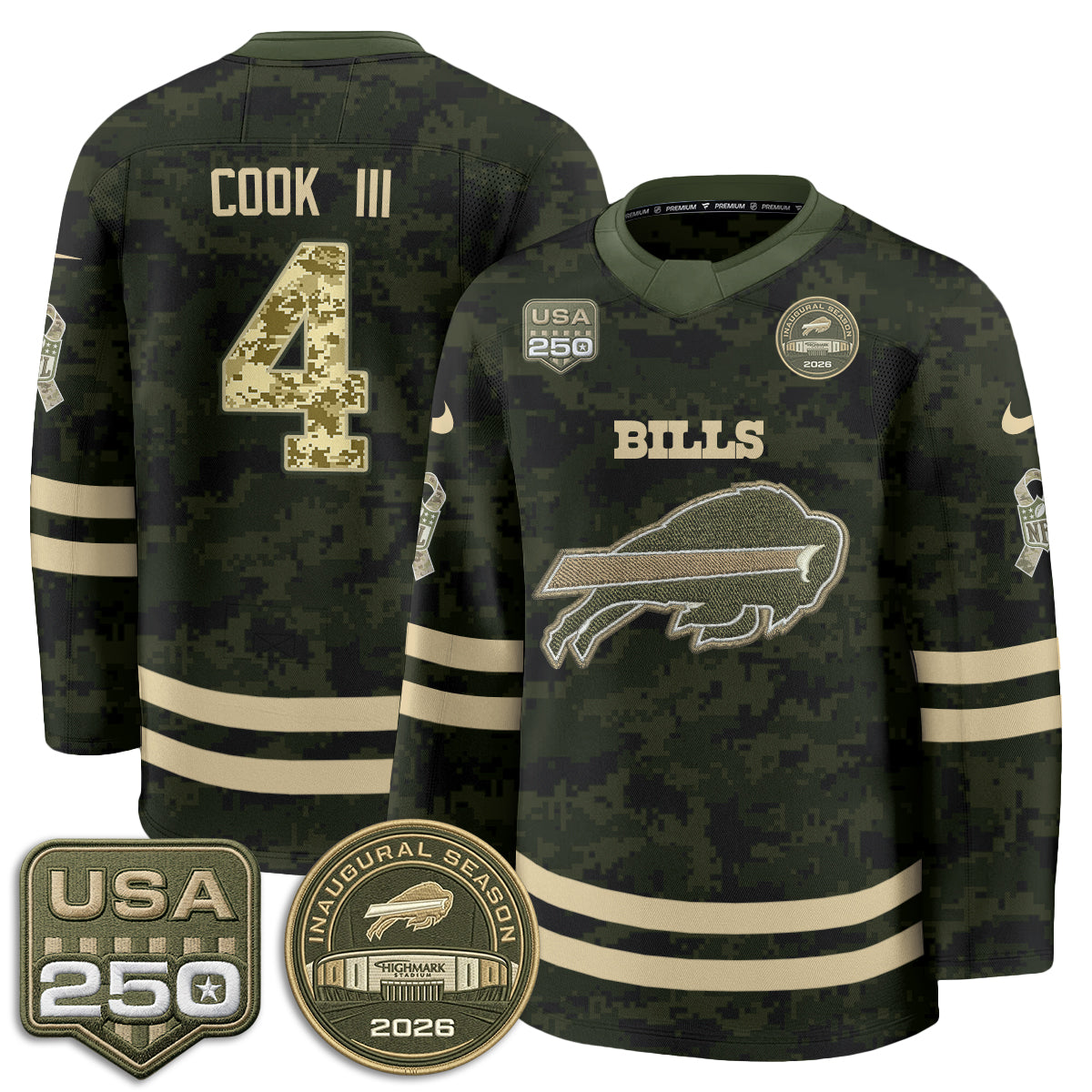 BUF 2026 Salute To Service Edition Hockey Jersey - Printed