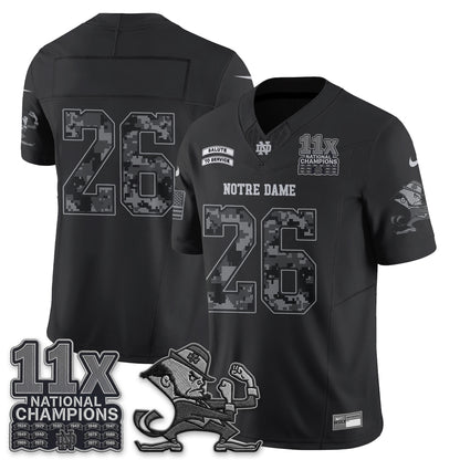 Notre Dame Fighting Irish 2026 Salute to Service Vapor Jersey - Stitched