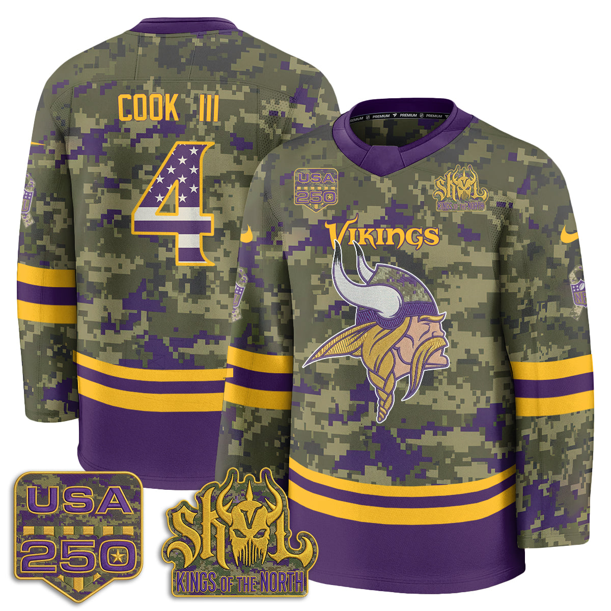 MIN 2026 Salute To Service Edition Hockey Jersey - Printed
