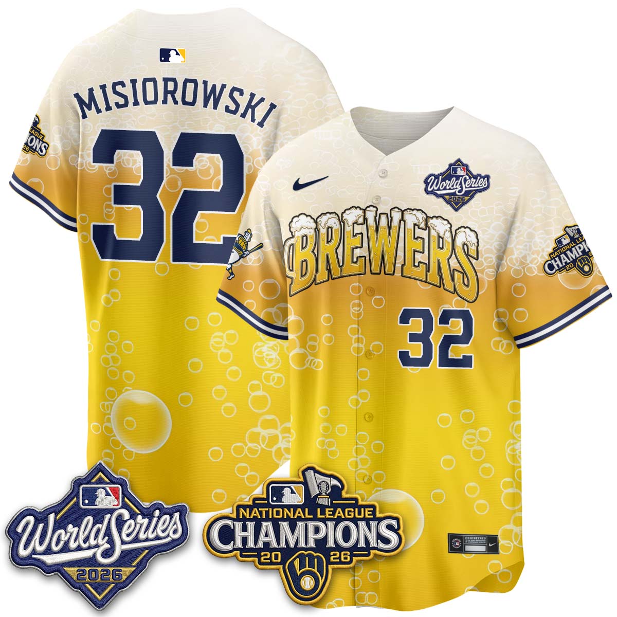 MIL "Pitcher & Pint" 2026 NL Champions Vapor Jersey - Stitched