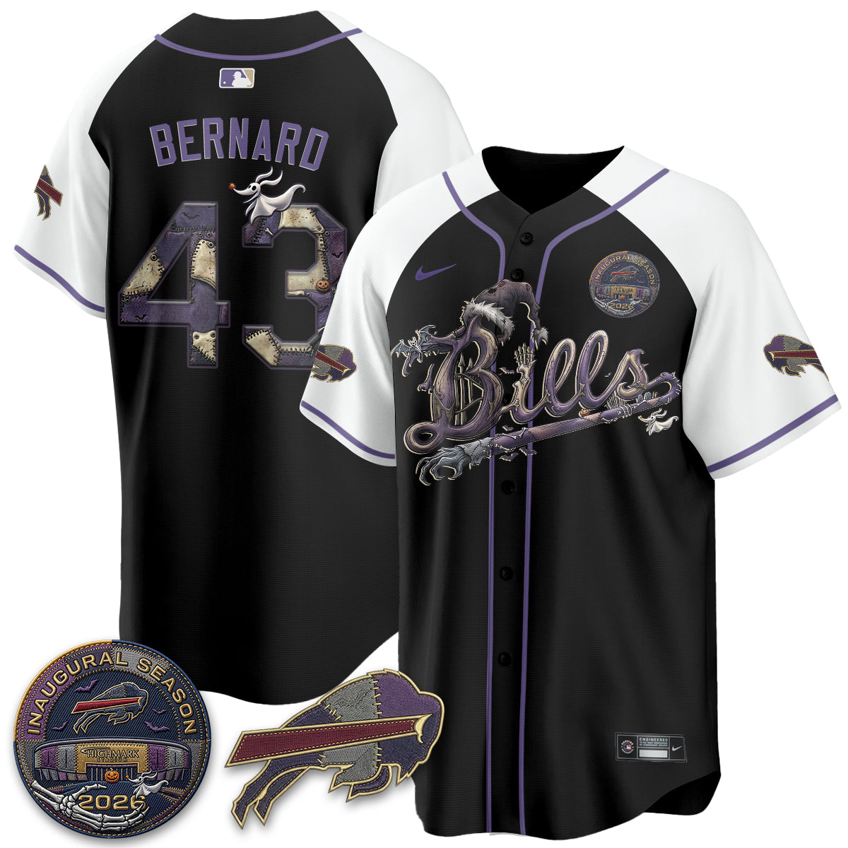 BUF 2026 Nightmare Edition Vapor Baseball Jersey - Stitched