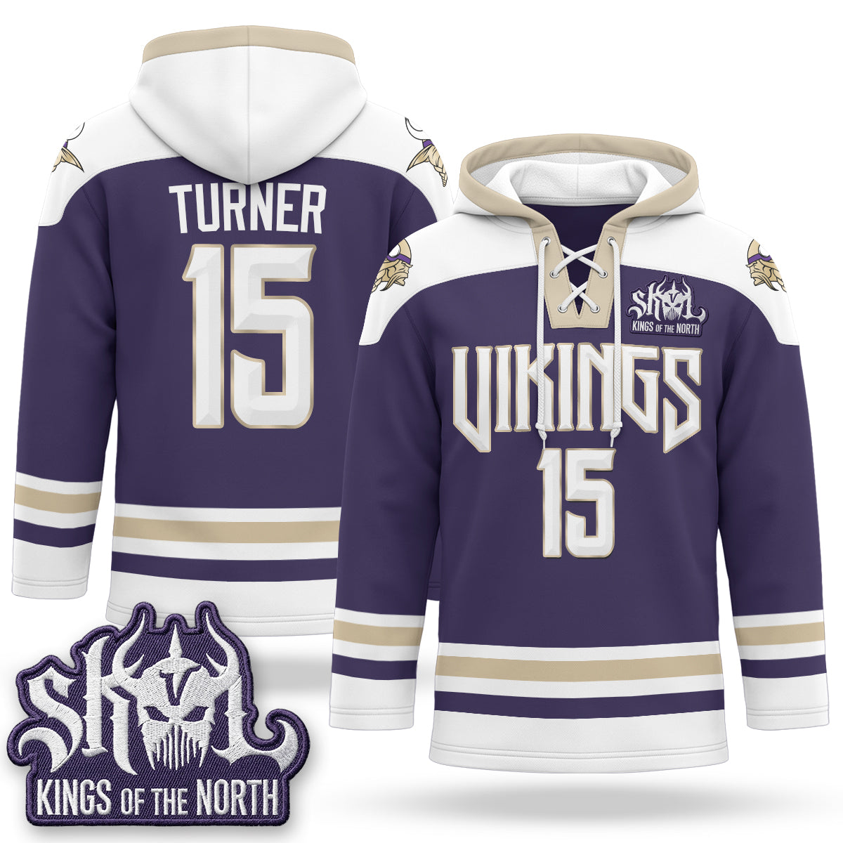 Minnesota Vikings 2026 Rivalries Fleece-Lined Hockey Hoodie - Stitched