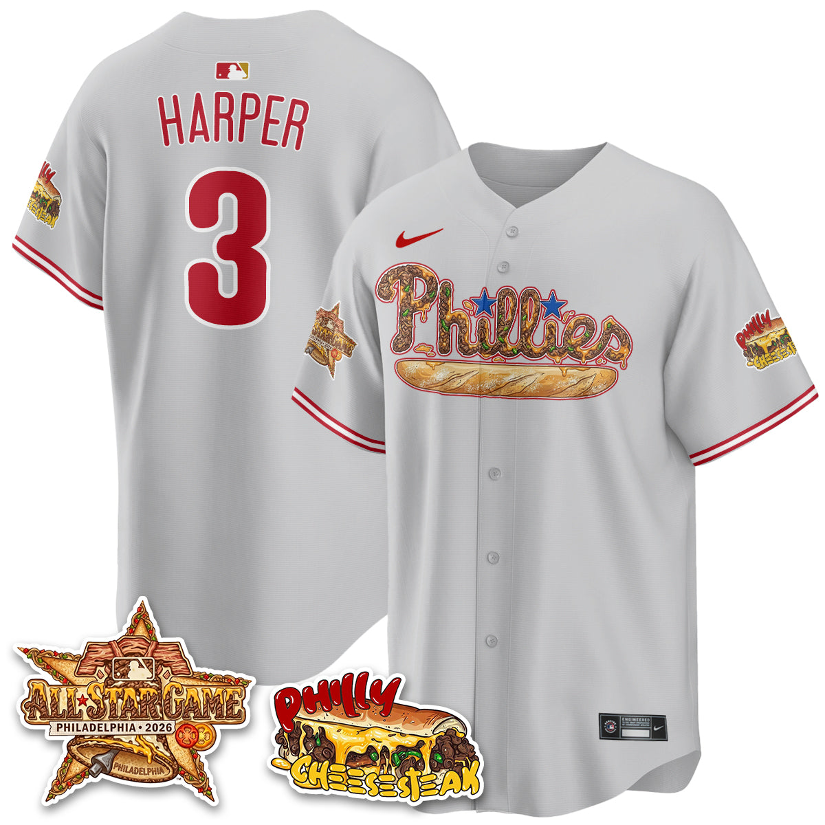 Philadelphia Phillies Cheesesteak Edition Vapor Limited Jersey - Stitched