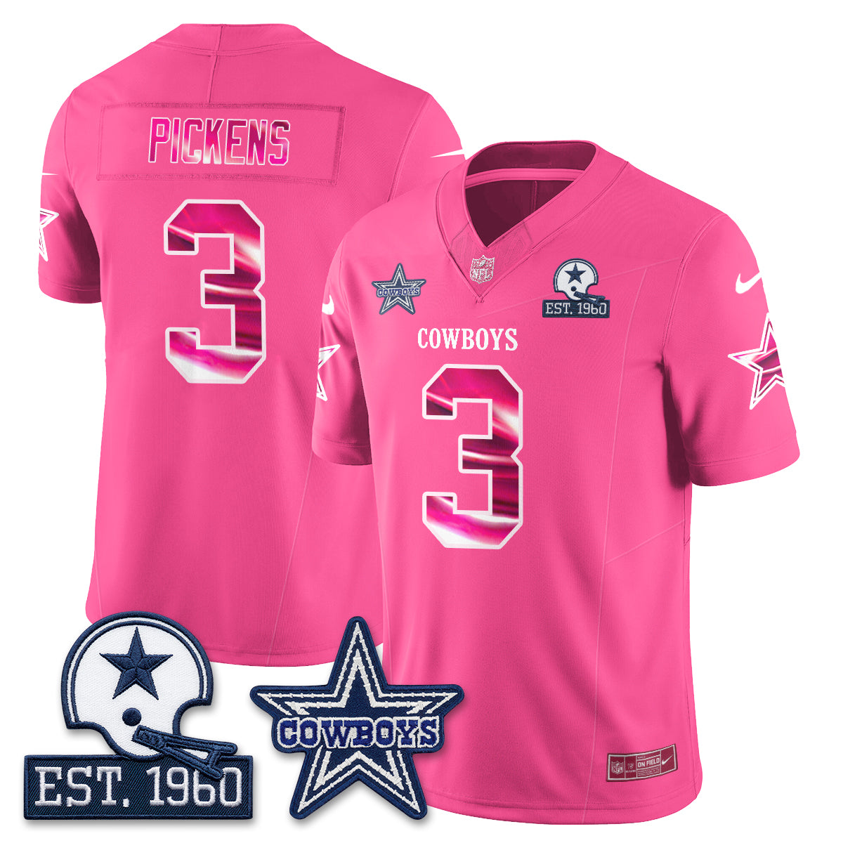 DAL Breast Cancer Awareness Edition Vapor Jersey - Stitched