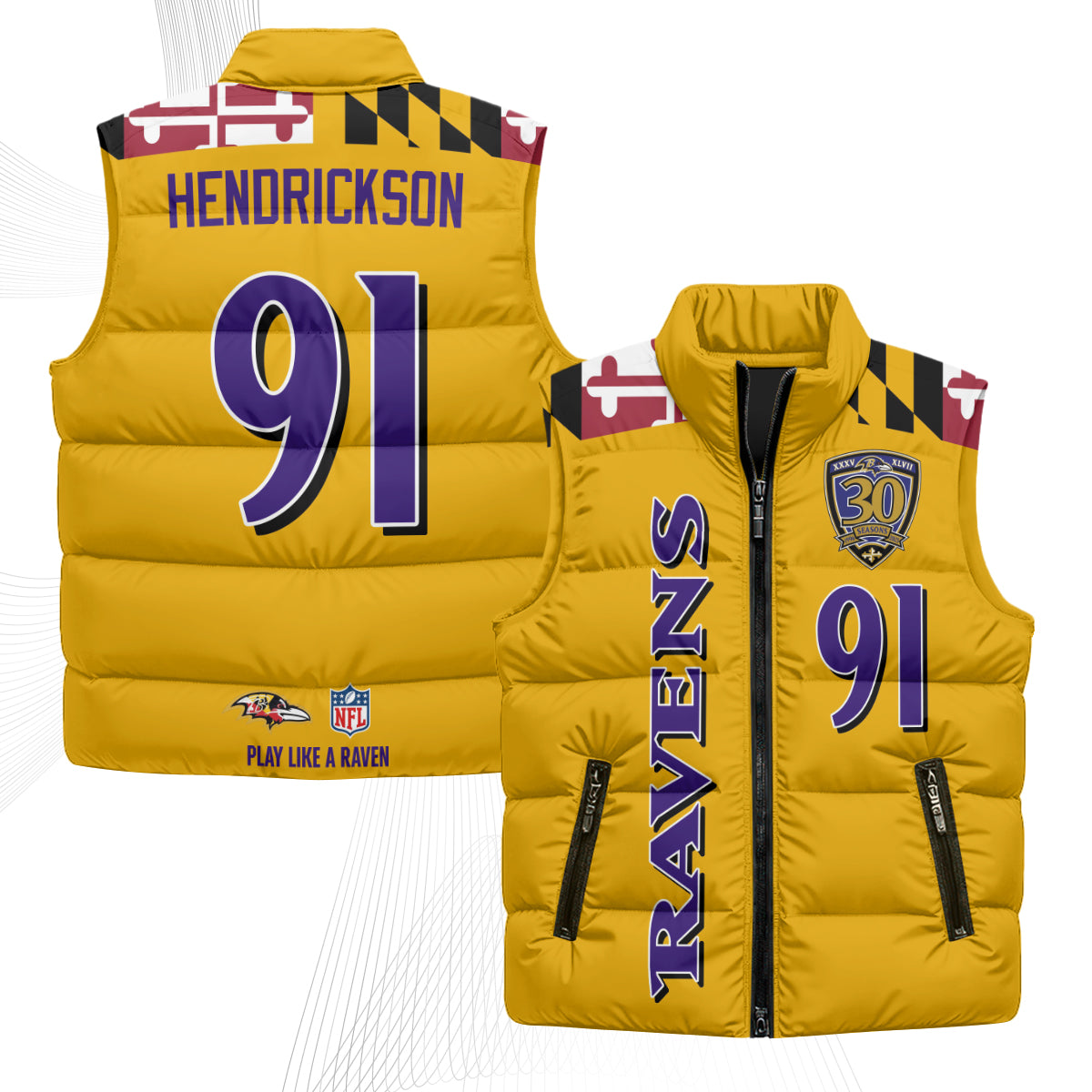 BAL Maryland Puffer Vest - Printed