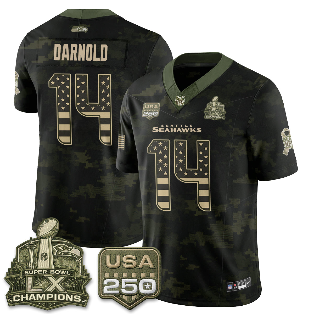 Seattle Seahawks 2026 Salute to Service Edition Vapor Jersey - Stitched