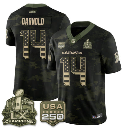 Seattle Seahawks 2026 Salute to Service Edition Vapor Jersey - Stitched