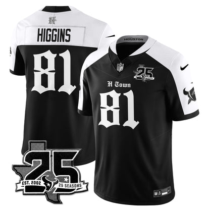 HOU 25th Seasons in 2026 Gothic Vapor Gold Edition Limited Jersey - All Stitched