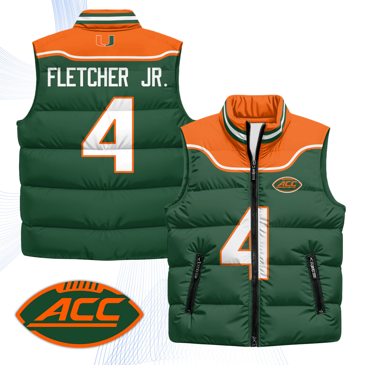 MIA 2001 Throwback Puffer Vest - Printed