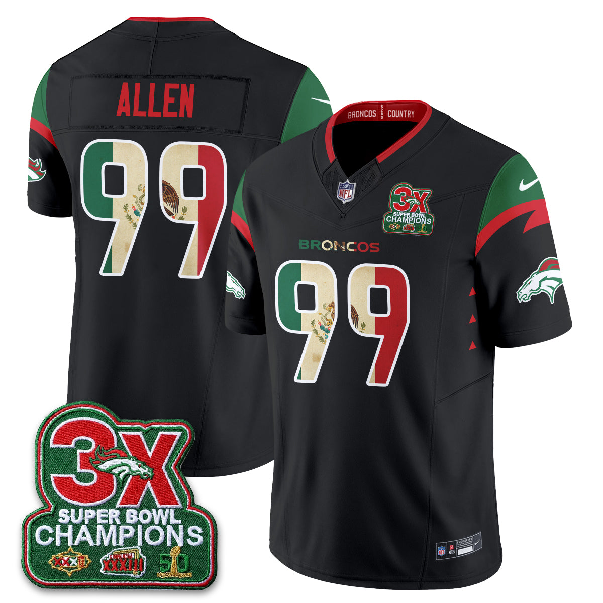 DEN Mexico Edition Vapor Jersey - Stitched