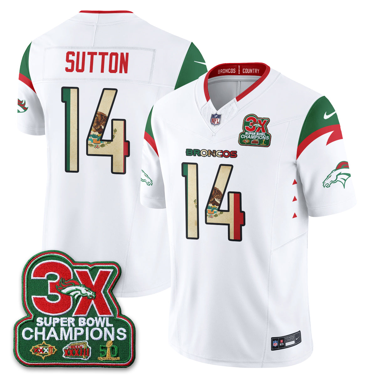 DEN Mexico Edition Vapor Jersey - Stitched