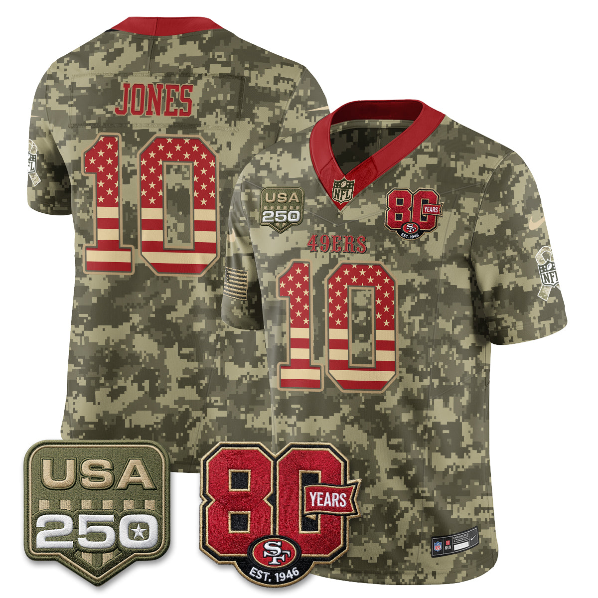 San Francisco 49ers 2026 Salute to Service Edition Vapor Jersey - Stitched
