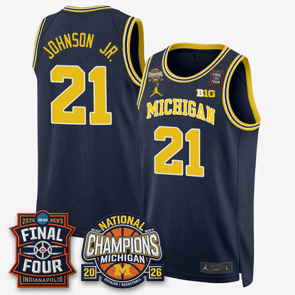 MICH Men's Basketball National Champions Big Text Limited Vapor Jersey - All Stitched