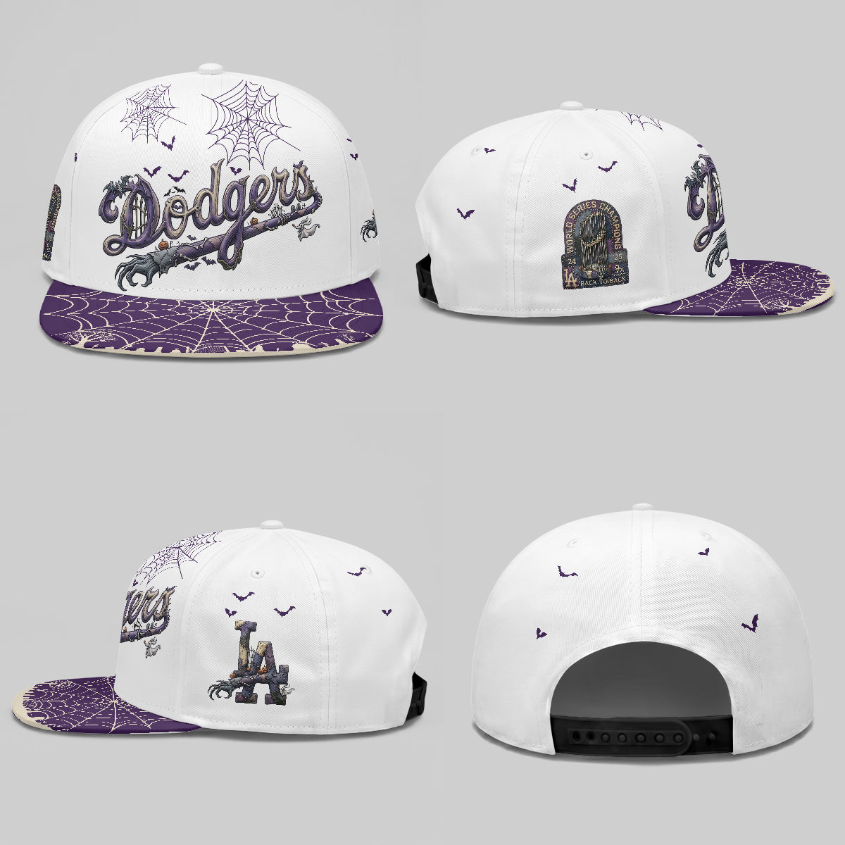 Los Angeles Dodgers Nightmare Snapback Cap - Printed