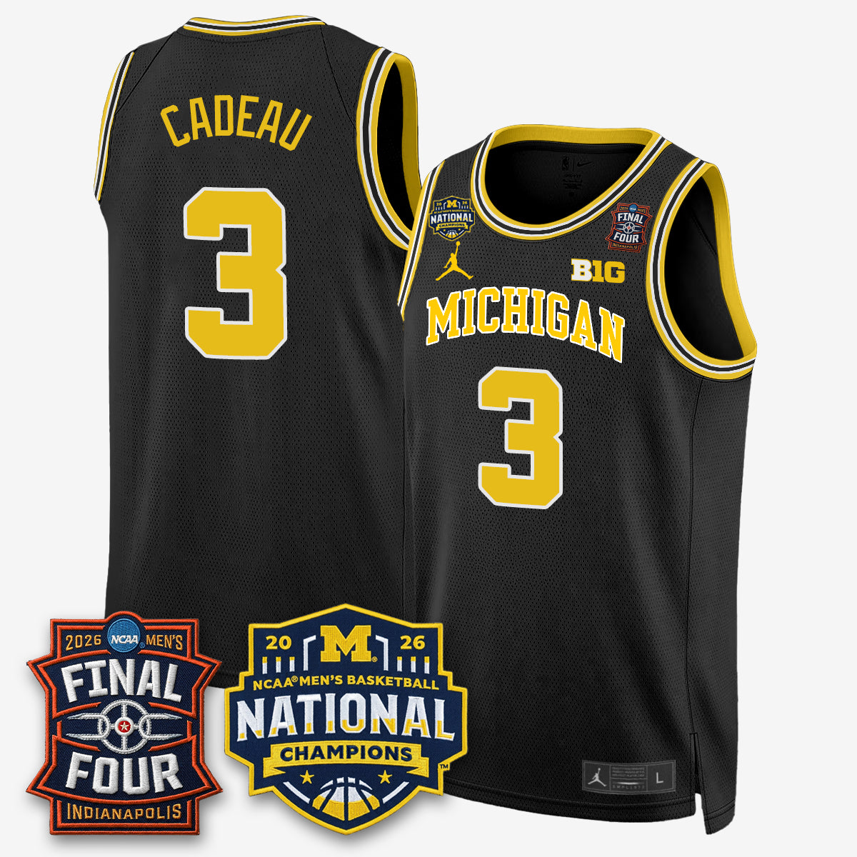 MICH 2026 NCAA Men's Basketball Champions Limited Jersey - All Stitched