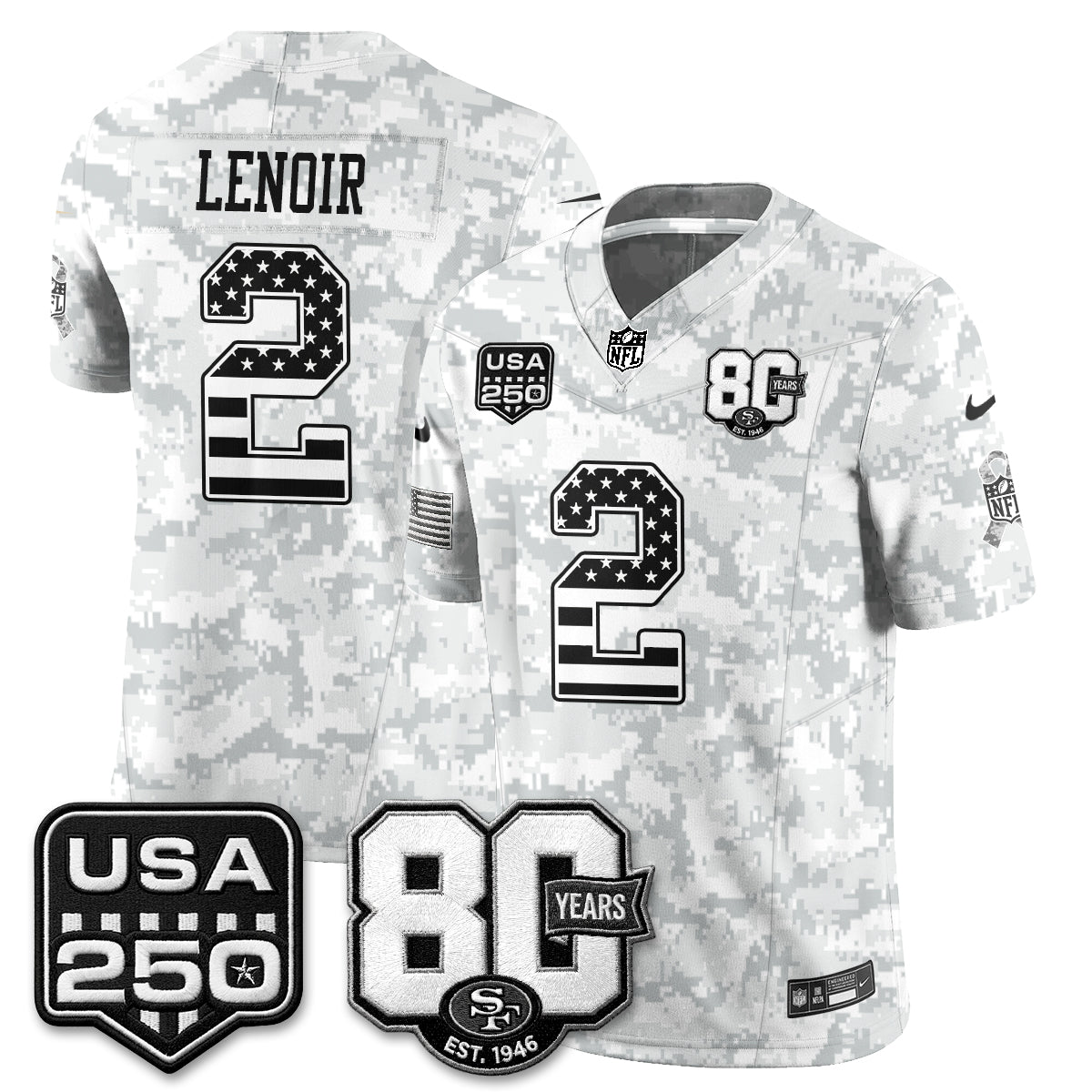 San Francisco 49ers 2026 Salute to Service Edition Vapor Jersey - Stitched