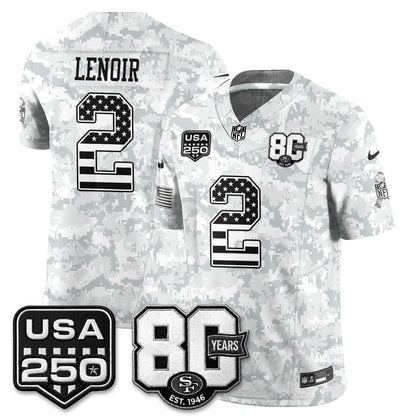 San Francisco 49ers 2026 Salute to Service Edition Vapor Jersey - Stitched