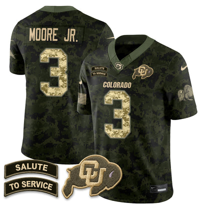 Colorado Buffaloes 2026 Salute to Service Vapor Jersey - Stitched