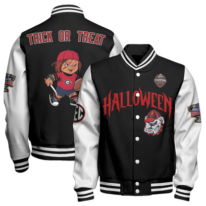 GB x Killer Doll Horror Movie Halloween 2026 Edition Baseball Jacket - Printed