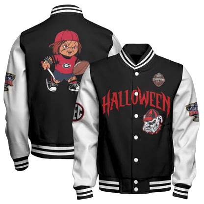 GB x Killer Doll Horror Movie Halloween 2026 Edition Baseball Jacket - Printed