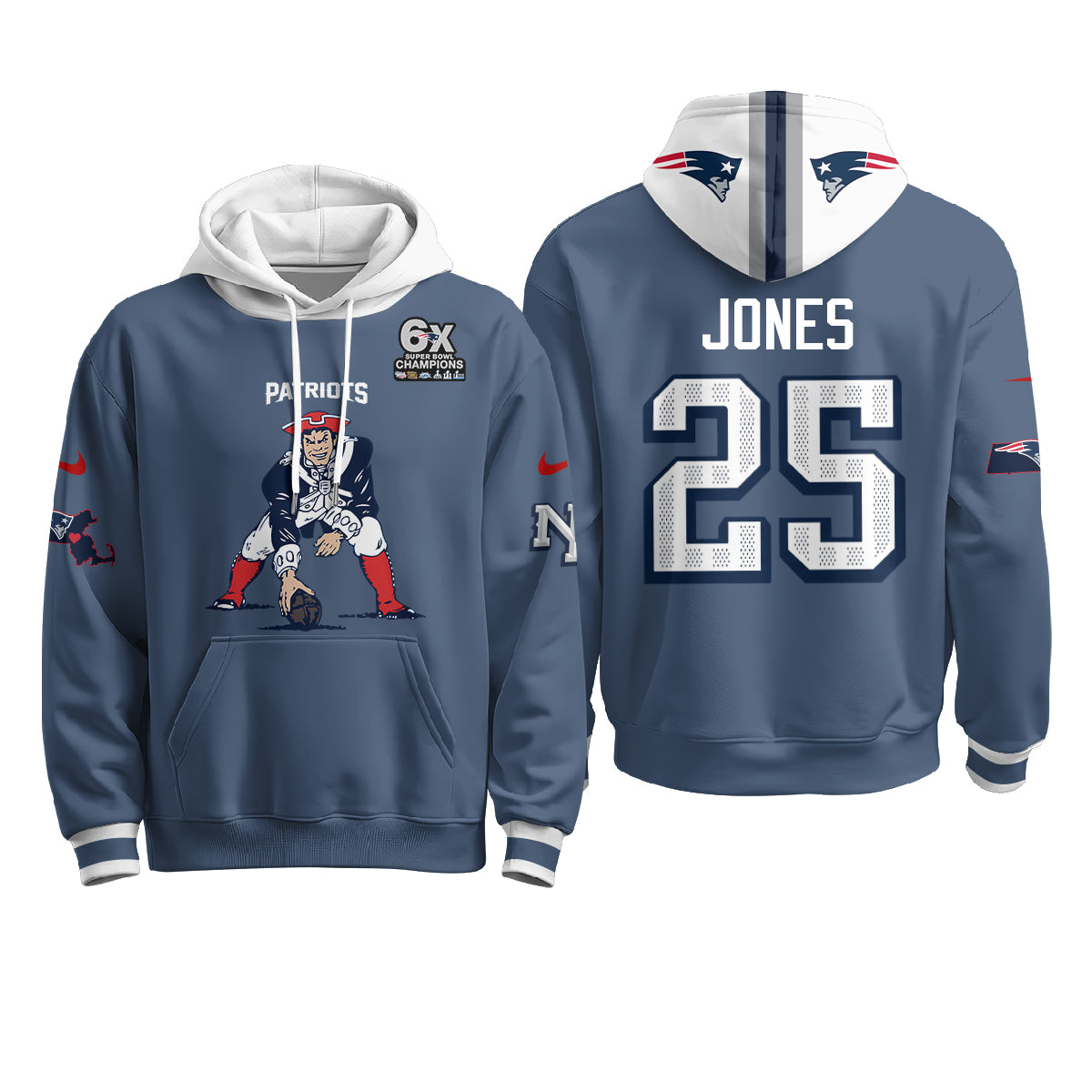 New England Patriots Minuteman Edition Hoodie - Stitched