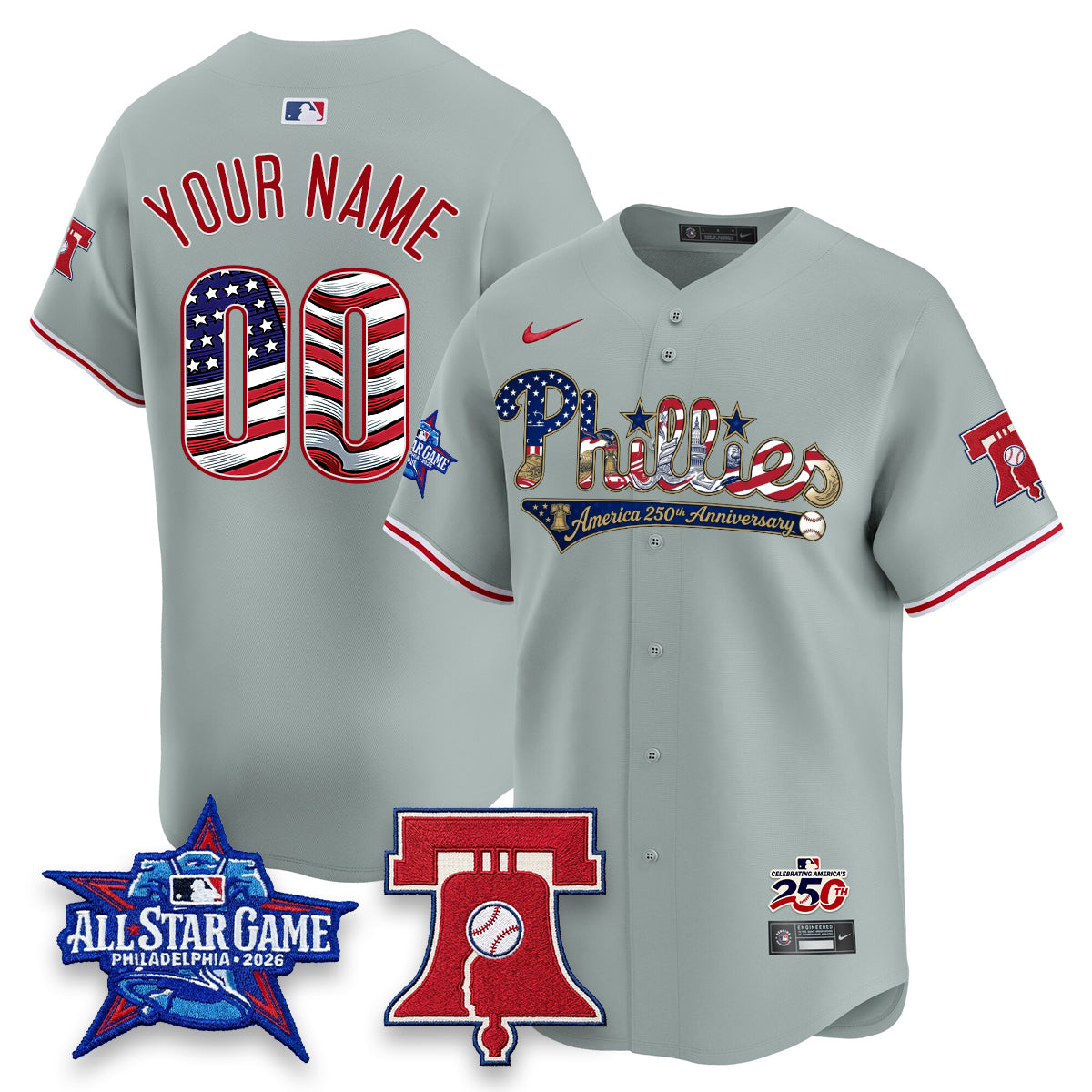 PHI 2026 Independence Day USA Vapor Limited Custom Jersey - Stitched