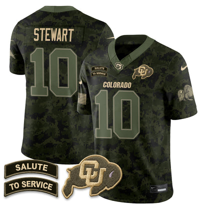 Colorado Buffaloes 2026 Salute to Service Vapor Jersey - Stitched