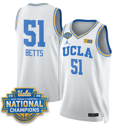 UCLA Women's Basketball National Champion 2026 Gear Limited Jersey -  All Stitched