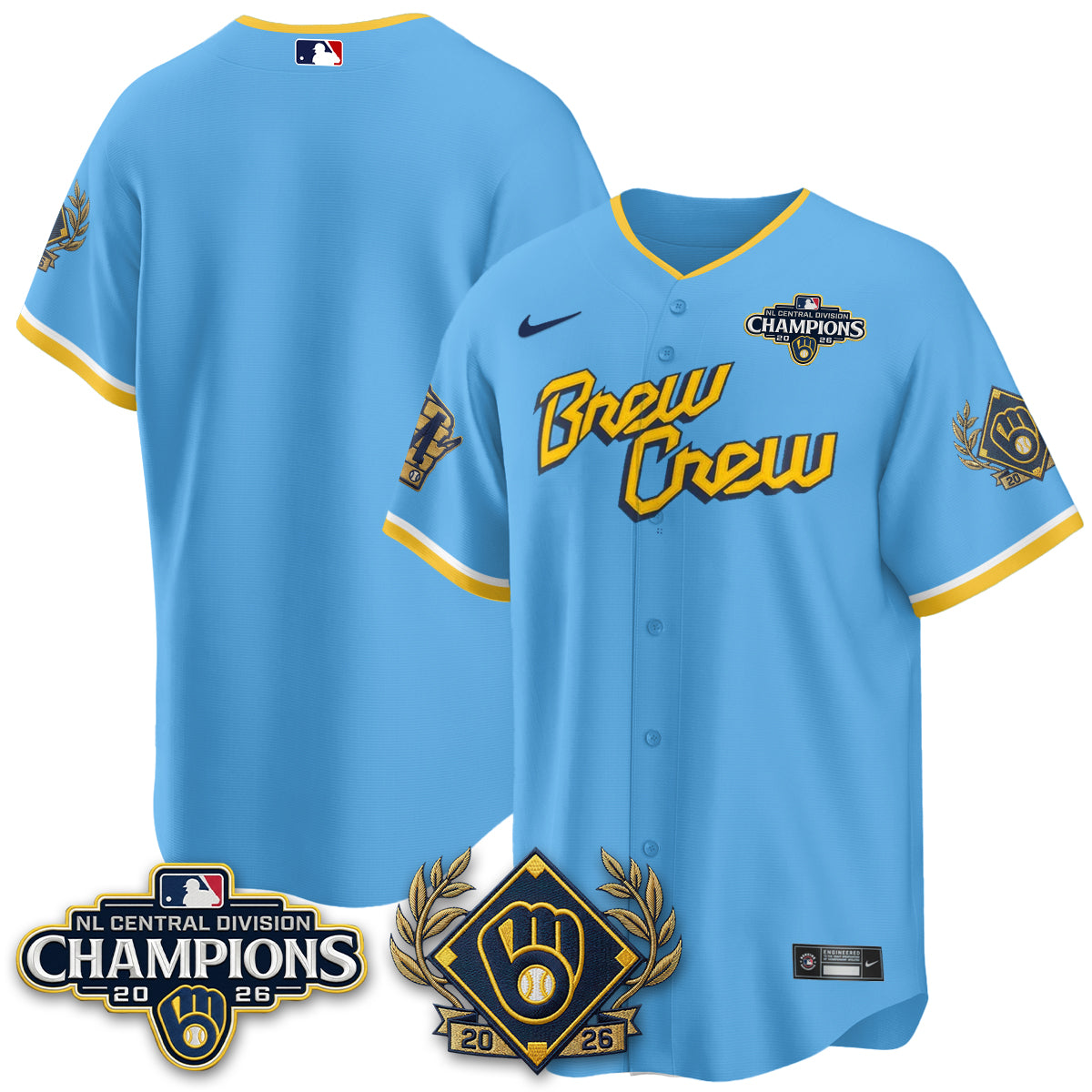 MIL 2026 NL Division Champs Vapor Jersey - Stitched