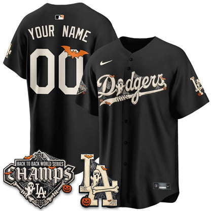 Los Angeles Dodgers Halloween 2026 Vapor Custom Jersey - Stitched