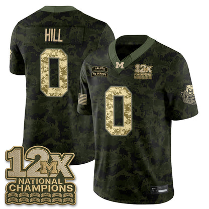 Michigan Wolverines 2026 Salute to Service Vapor Jersey - Stitched