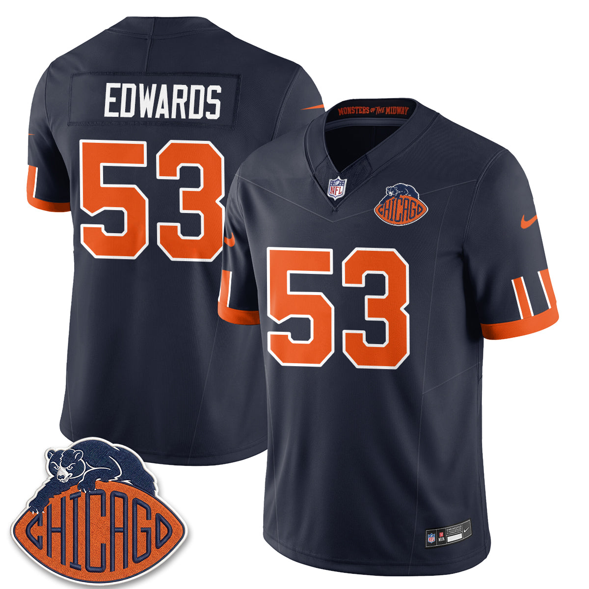 Chicago Bears 2026 Rivalries Vapor Jersey - Stitched