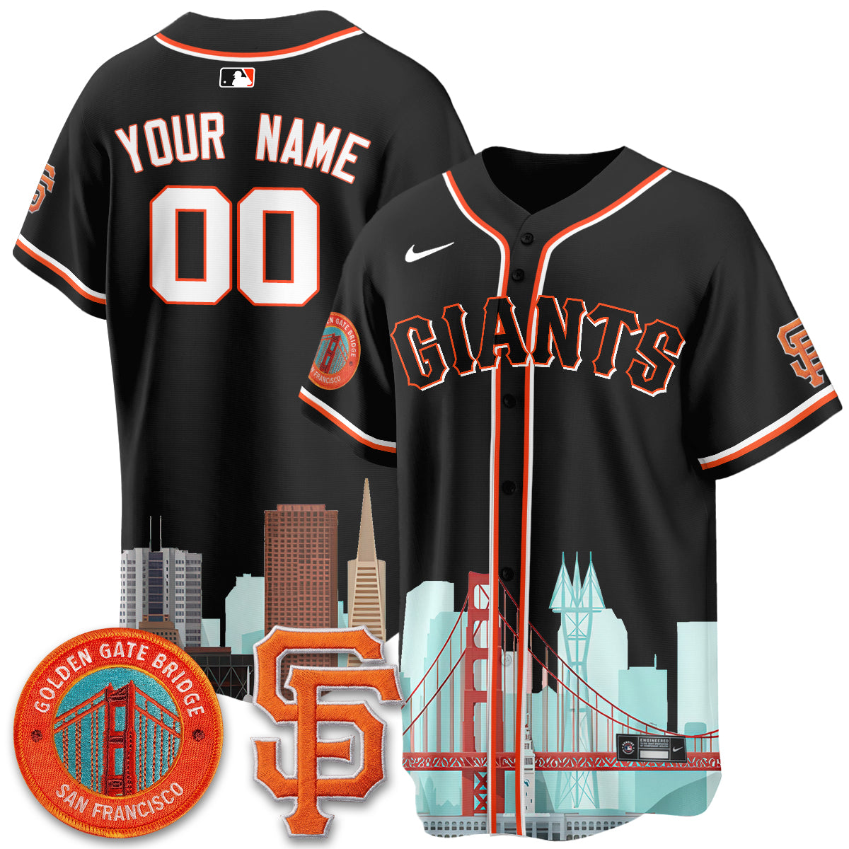 San Francisco Giants SF City Edition Vapor Custom Jersey - Stitched
