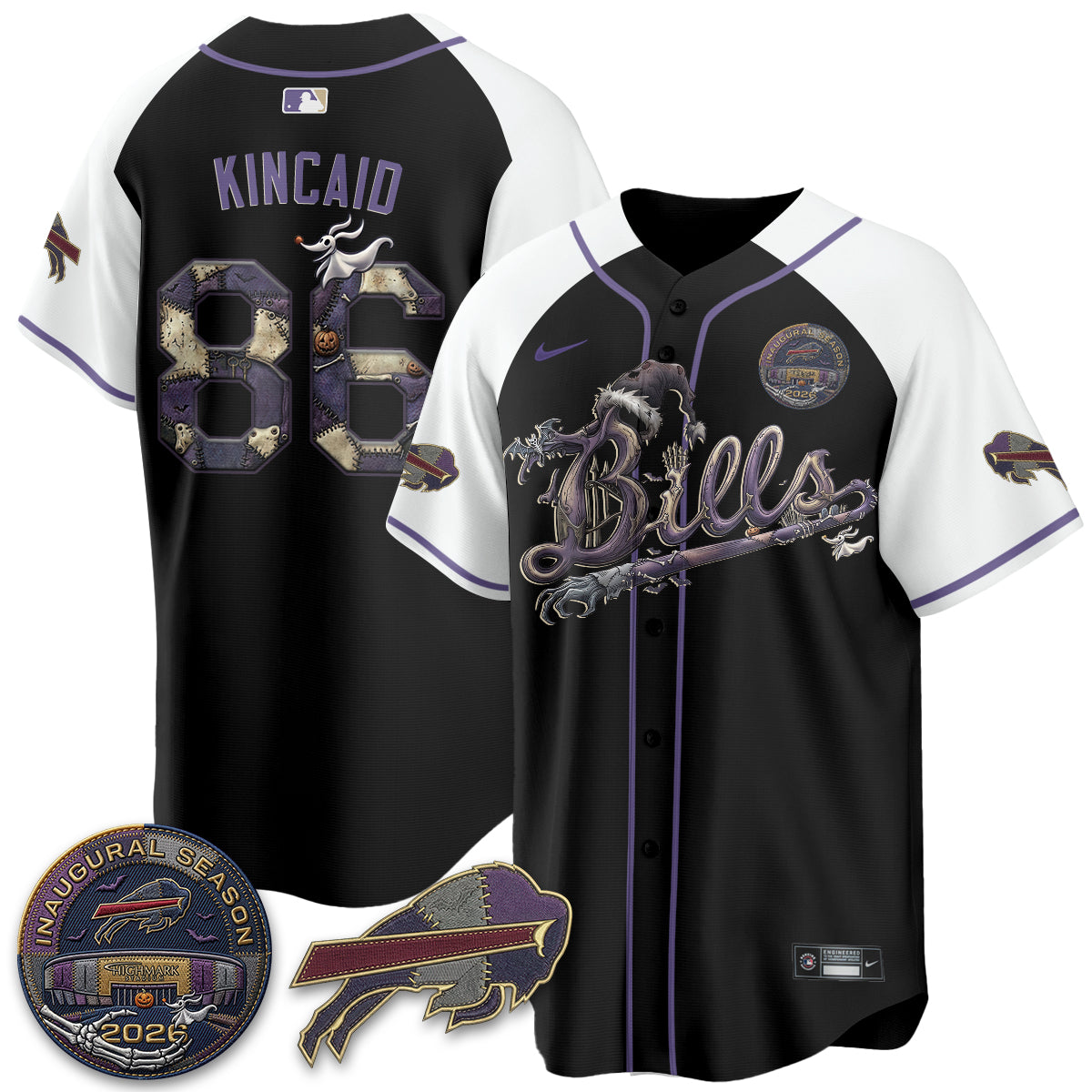 BUF 2026 Nightmare Edition Vapor Baseball Jersey - Stitched