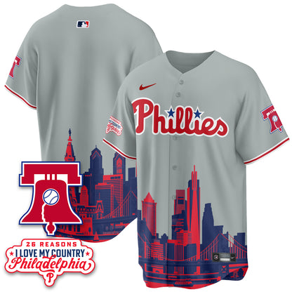 Philadelphia Phillies "26 Reasons I Love My Country" Edition Vapor Jersey - Stitched
