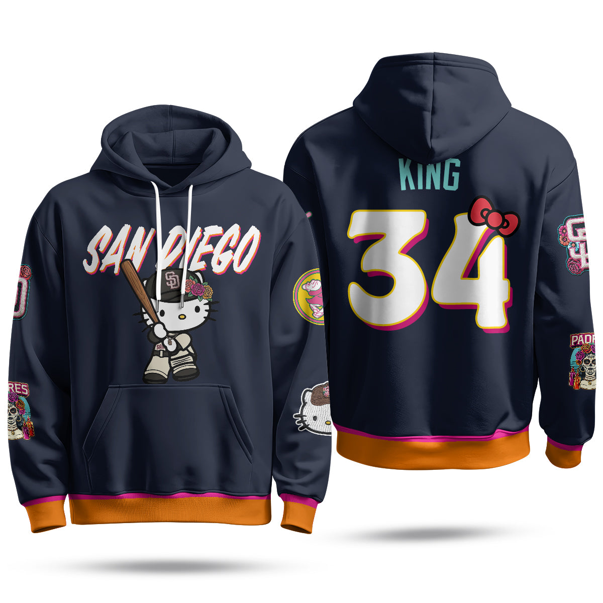 San Diego Padres x Meow KT Hoodie - Stitched