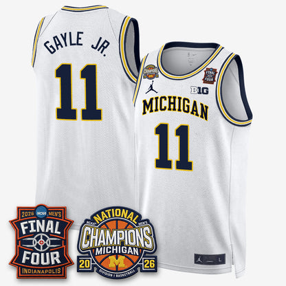 MICH Men's Basketball National Champions Big Text Limited Vapor Jersey - All Stitched