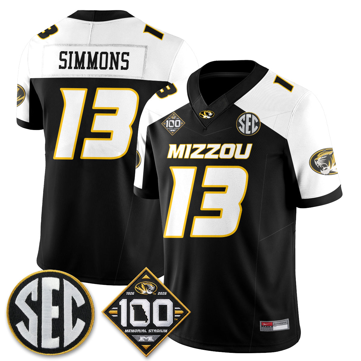 MIZZ 100th Anniversary of Memorial Stadium Vapor Jersey - Stitched