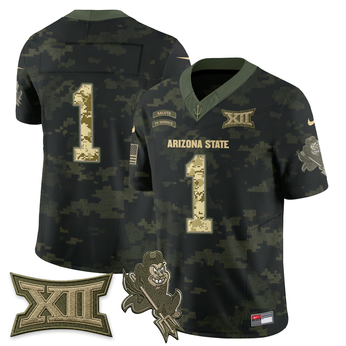 Arizona State Sun Devils 2026 Salute to Service Vapor Jersey - Stitched