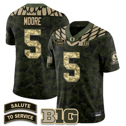 Oregon Ducks 2026 Salute to Service Vapor Jersey - Stitched