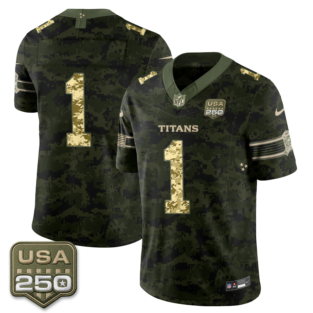 Tennessee Titans 2026 Salute to Service Edition Vapor Jersey - Stitched