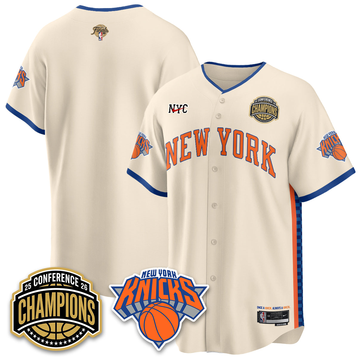 New York Knicks 2026 NBA Finals Vapor City Edition Jersey V2- Stitched