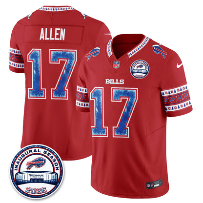 Buffalo Bills Xmas Edition Vapor Jersey - Stitched