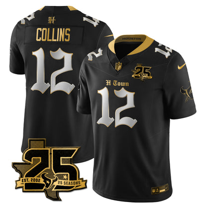 HOU 25th Seasons in 2026 Gothic Vapor Gold Edition Limited Jersey - All Stitched