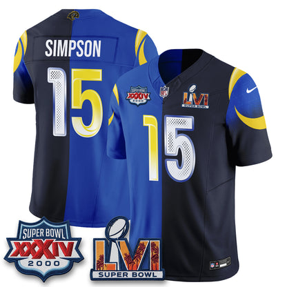 Los Angeles Rams Rivalries Split Vapor Jersey - Stitched