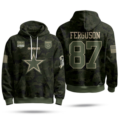 DAL 2026 Salute To Service Edition Pullover Hoodie - Printed
