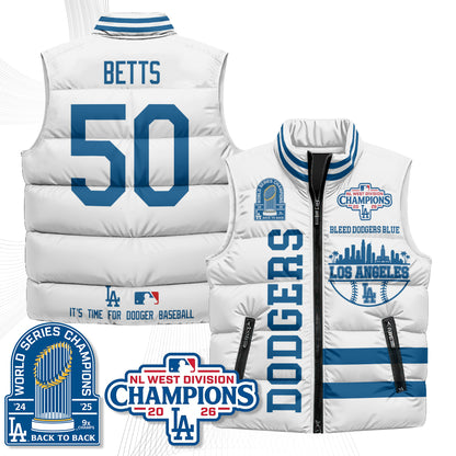 LAD "Bleed Blue" Puffer Vest - Printed